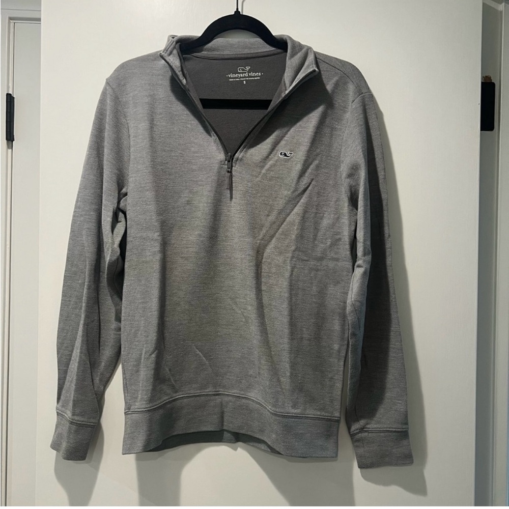 Vineyard Vines Men's Zip-Up Gray Sweater